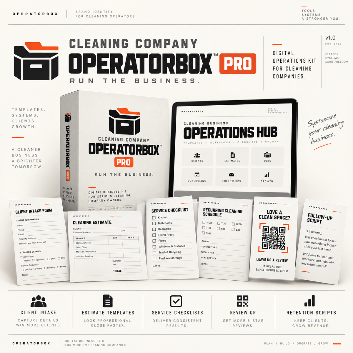 Cleaning Company OperatorBox operations kit