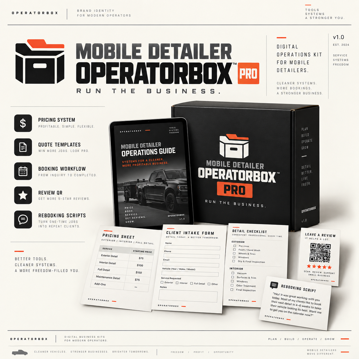 Mobile Detailer OperatorBox operations kit