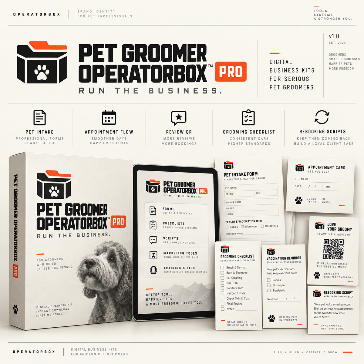 Pet Groomer OperatorBox operations kit
